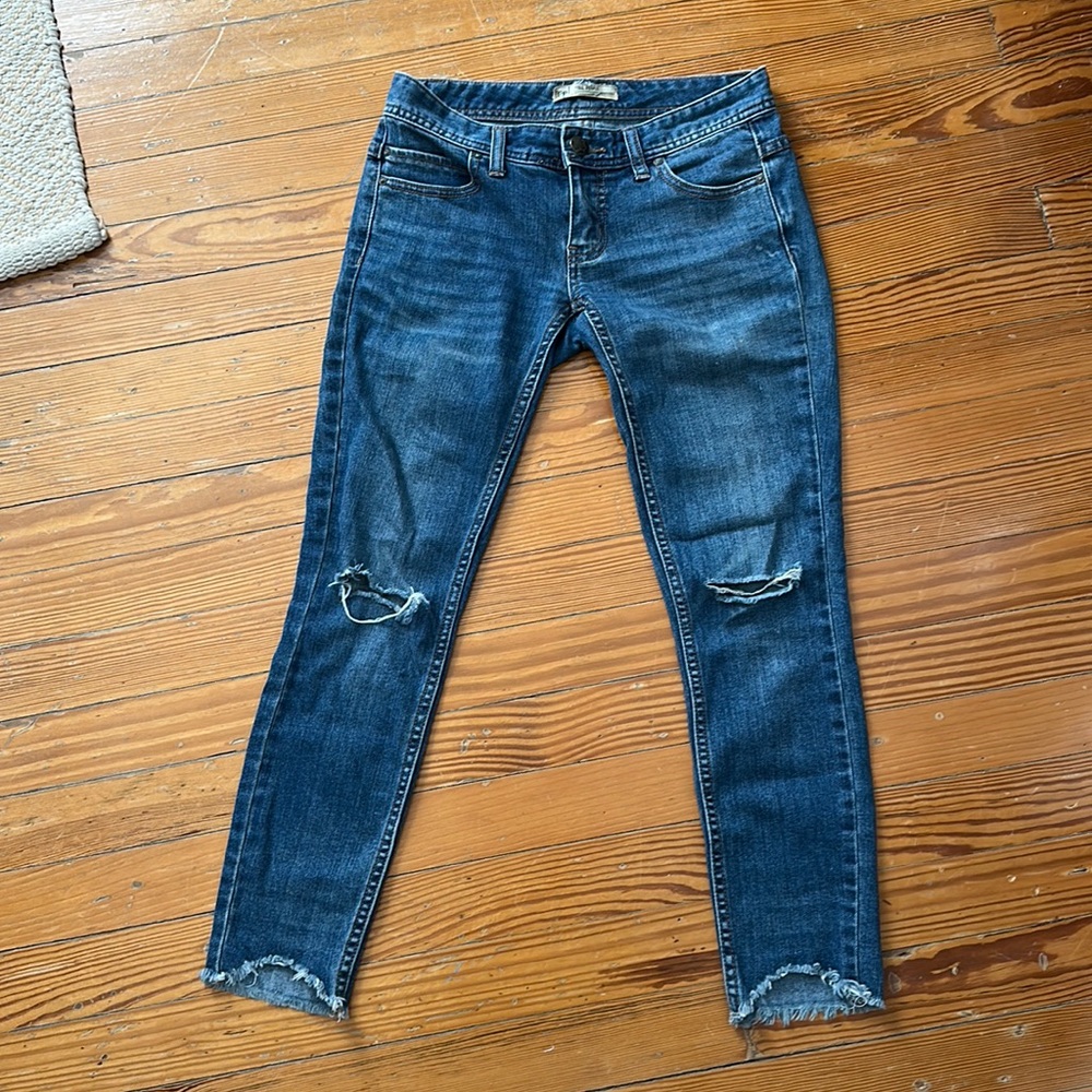 Free People | Free People Skinny Denim Ripped Jeans Size 24